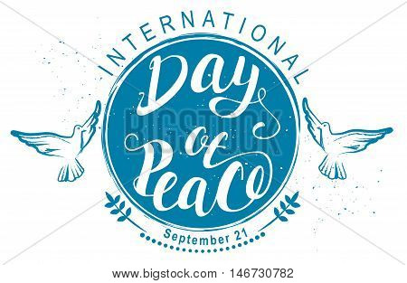 September 21 International Day of Peace. Illustration in vector format