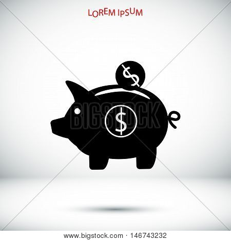 Piggy Banc Vector Icon
