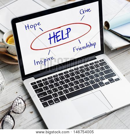 Help Support Care Assistance Concept