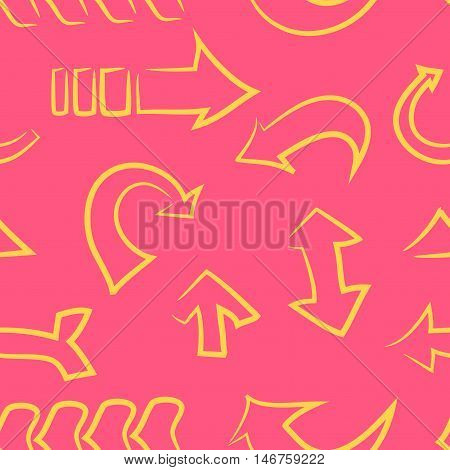 seamless pattern. doodle arrow set. Vector EPS10