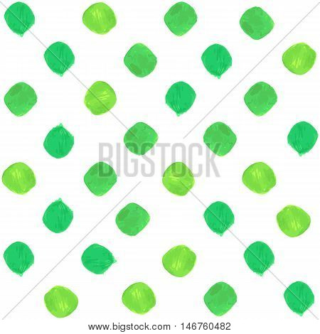 Vector Watercolor Seamless Pattern Green. Clipping paths included.