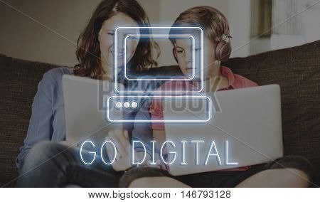 Online Media Technolgoy Website Concept