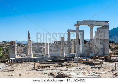 Close up of Demeter temple in Naxos