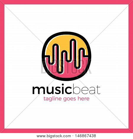 Logo Template Sound Wave, Dj, Audio System, Store. Brand, Branding, Company, Corporate, Identity, Lo