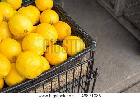 emons in baskets at the local market