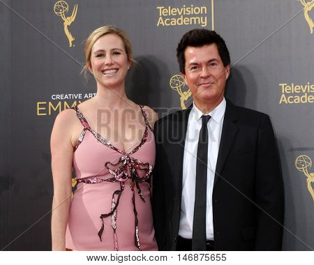 LOS ANGELES - SEP 11:  Natalie Swanston, Simon Fuller at the 2016 Primetime Creative Emmy Awards - Day 2 - Arrivals at the Microsoft Theater on September 11, 2016 in Los Angeles, CA