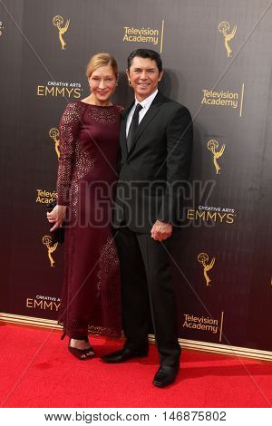 LOS ANGELES - SEP 11:  Yvonne Phillips, Lou Diamond Phillips at the 2016 Primetime Creative Emmy Awards - Day 2 - Arrivals at the Microsoft Theater on September 11, 2016 in Los Angeles, CA