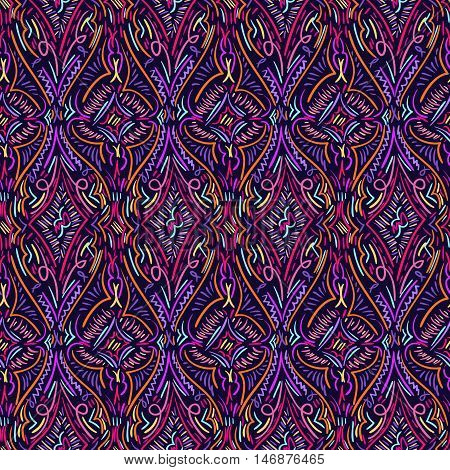 Ornament Pattern Abstract Ornament Fabric Purple