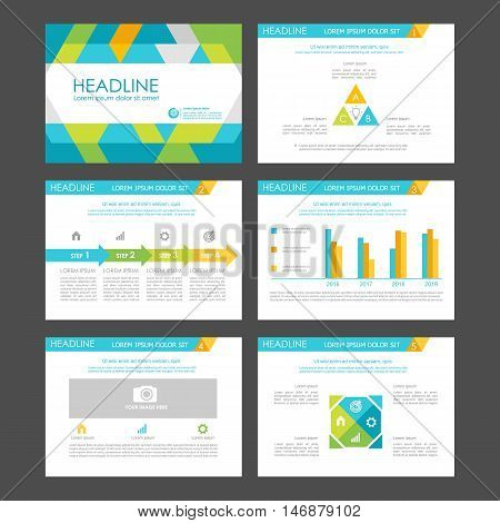 Set of green infographic elements for presentation templates. Leaflet, Annual report, book cover design. Brochure, layout, Flyer template design.