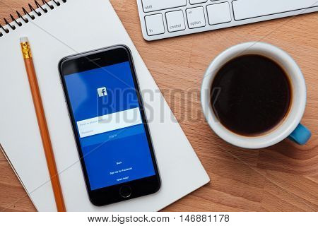 CHIANGMAI, THAILAND -JUNE 13,2016: Iphone screen with Twitter app. Twitter is an online social networking and microblogging service that enables users to send and read 