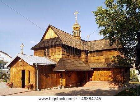 Medieval(1596) orthodox wooden church in Chortkiv Ternopil region West Ukraine