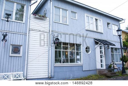 Naantali, Finland - 06 July , 2015: Cloudy Summer Day On The Historic Quarter Of Naantali