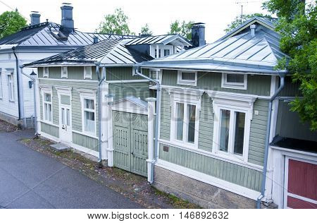 Naantali, Finland - 06 July , 2015: Cloudy Summer Day On The Historic Quarter Of Naantali