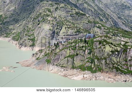 Rhone glacier, source of Rhone river