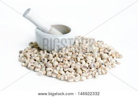 Millet Rice Bean, Millet Grains Isolated On White