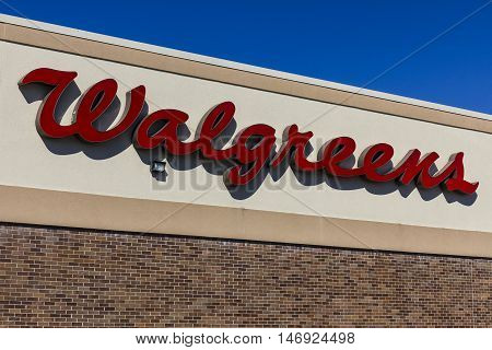 Indianapolis - Circa September 2016: Walgreens Retail Location. Walgreens is an American Pharmaceutical Company VI