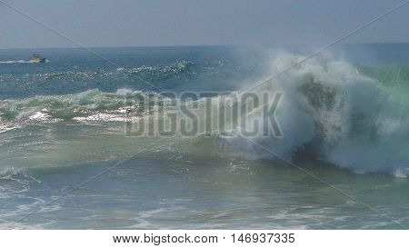 Big waves hit The Wedge in Newport Beach, CA (September 2011)