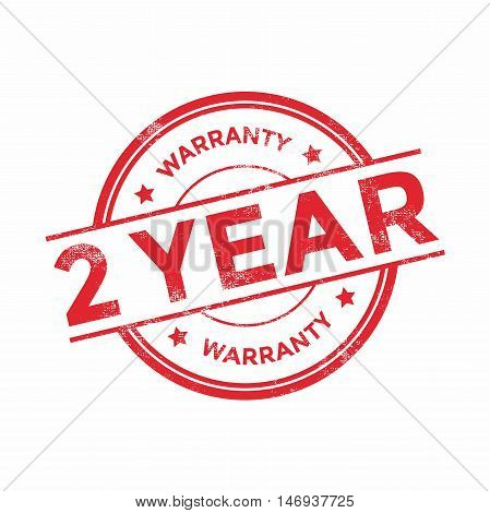 2 year warranty icon isolated on white background