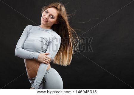 Sporty Woman Wearing Thermoactive Underwear.