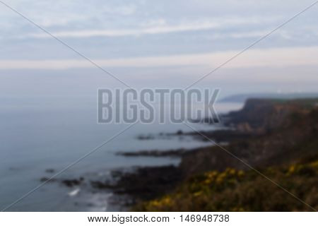 View From The Coastal Path Between Widemouth Bay And Bude Out Of Focus.