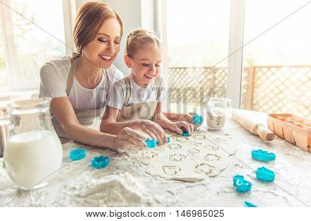 Mother And Daughter Baking