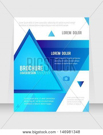 Annual report brochure flyer template vector design. Leaflet cover presentation abstract background.