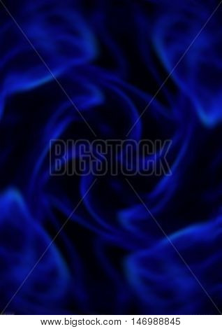Blurred abstract geometric seamless background. Blurry pattern of blue rays of light on a dark background.