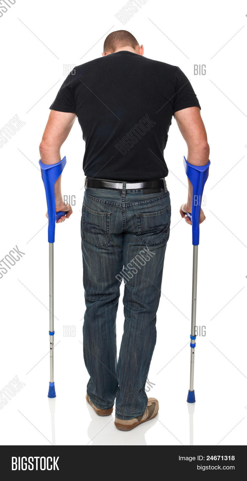 Young Man Crutch Image & Photo (Free Trial) Bigstock