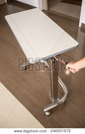 Lightweight Portable Medical Table For Tools. Overbed Table