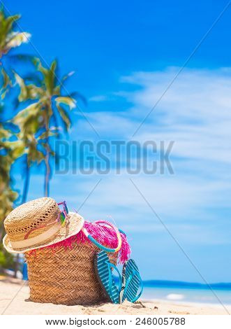 Remote Tropical Beaches And Countries. Travel Concept