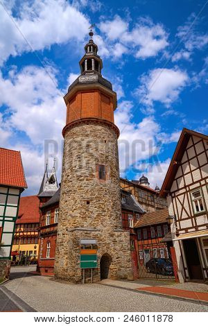 Saiger old tower in Stolberg at Harz Germany