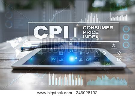 Cpi. Consumer Price Index Concept On Virtual Screen