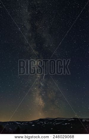 Milkyway Over Tableland Lago-naki, North Caucasus, Russia. Meteor Showers June Lyrids , June Scutids