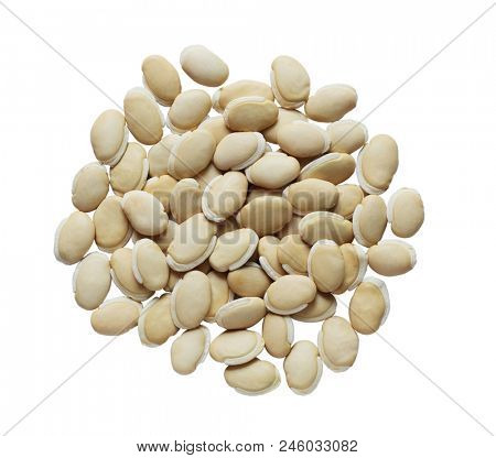Edible Hyacinth bean Dolichos lablab isolated on white background