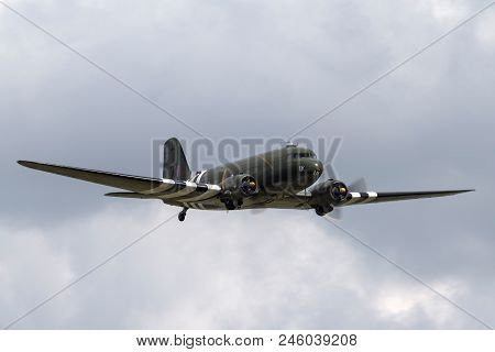 Raf Waddington, Lincolnshire, Uk - July 5, 2014: Royal Air Force (raf) Battle Of Britain Memorial Fl