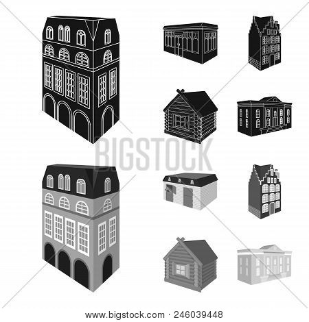 Residential House In English Style, A Cottage With Stained-glass Windows, A Cafe Building, A Wooden 