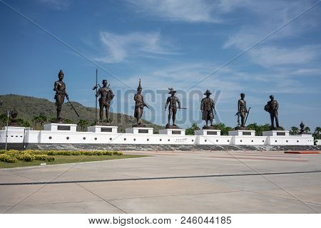 7 Kings Of Thailand Memorial, Rajabhakti Park, Prachuap Khiri Khan, Thailand, Apr 22, 2018 : Histori