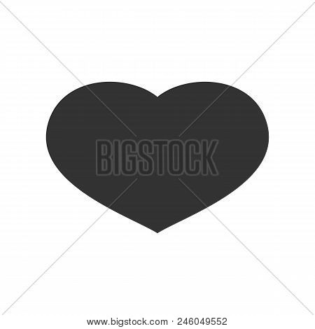 Commom Black Heart Shaped Icon. Love Sign Illustration