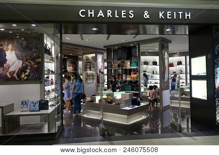 Singapore-june 17, 2018: Charles & Keith Store Outlet In Marina Square, Singapore. This Shop Was Fou