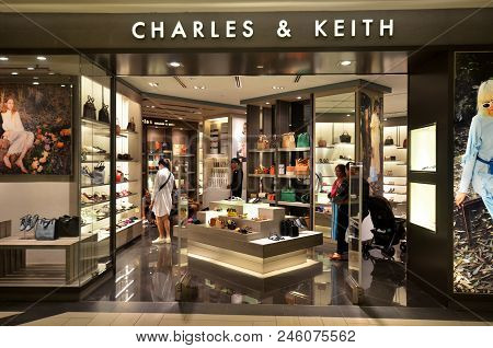 Singapore-june 17, 2018: Charles & Keith Store Outlet In Marina Square, Singapore. This Shop Was Fou
