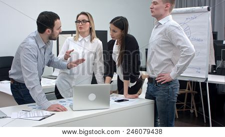 Businesspeople Having Argument In The Office. Professional Shot On Bmcc