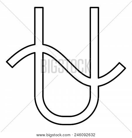 Ophiucus Symbol Zodiac Icon Black Color Vector Illustration Flat Style Simple Image