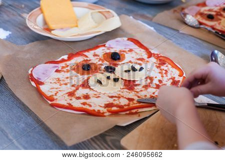 Cooking Class, Culinary. Food And People Concept, Desktop Getting Ready For Work, Ingredients For It