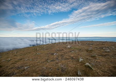 A Gorgeous View From Slieve Donard With Low Lying Clouds.