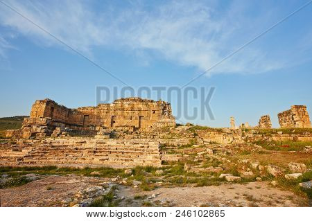 Hierapolis Ancient City Ruins, North Roman Gate, Pamukkale, Denizli Turkey