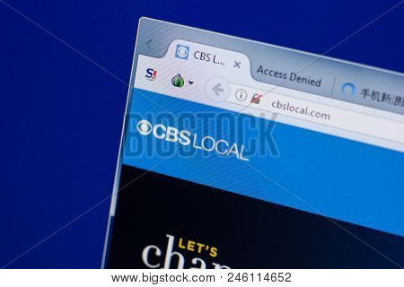 Ryazan, Russia - June 17, 2018: Homepage Of Cbslocal Website On The Display Of Pc, Url - Cbslocal.co