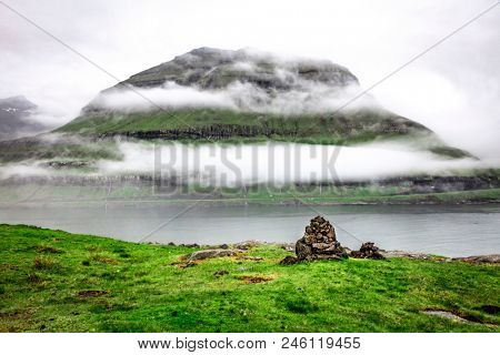 mountain view in faroe islands