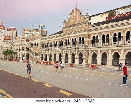 Kuala Lumpur, Malaysia - April 22, 2017: The Sultan Abdul Samad Building  In Kuala Lumpur Which Is L