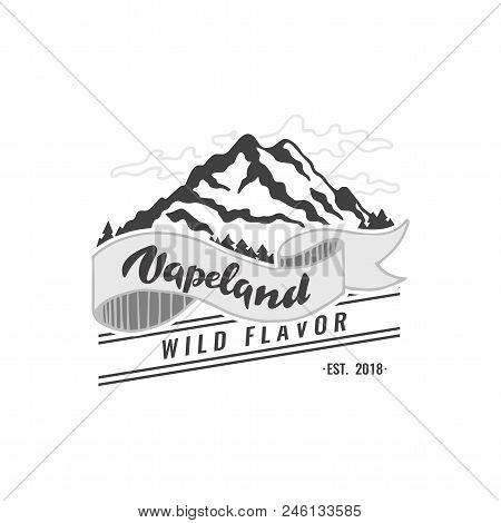 Vapeland Lettering Logo Design. Can Be Used For Print, Label, Emblem, Badge, Tag. Stock Vector