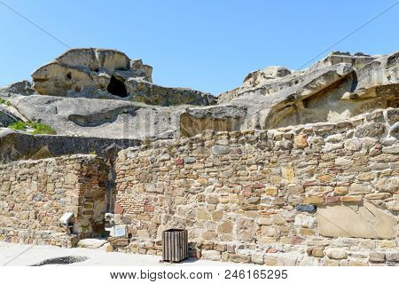 View of the ancient rock city of Uplistsikhe (Upliscyche), Georgia
